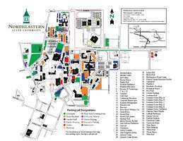 NSU Tahlequah Campus And Parking Lot Designation Map 